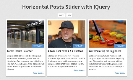 Responsive Horizontal Posts Slider với jQuery và CSS3