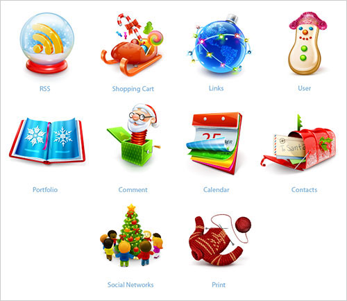 Bộ sưu tập Icons, Vectors , PSD cho ngày lễ giáng sinh