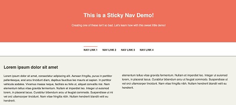 Hướng dẫn tạo Sticky Navigation bằng  jQuery