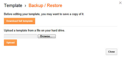 Hướng dẫn Backup và Restore Blogger Template