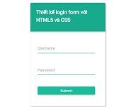 Thiết kế login form với HTML5 và CSS