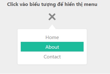 Kích hoạt ẩn xuất flat menu với javascript