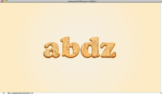 Tạo hiệu ứng chữ Cookies Typography bằng Photoshop